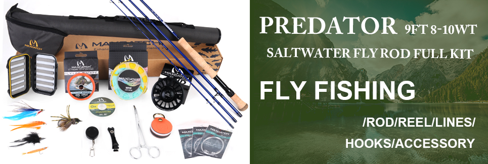 Maxcatch Saltwater Predator Fly fishing Rod and Reel Combo Full